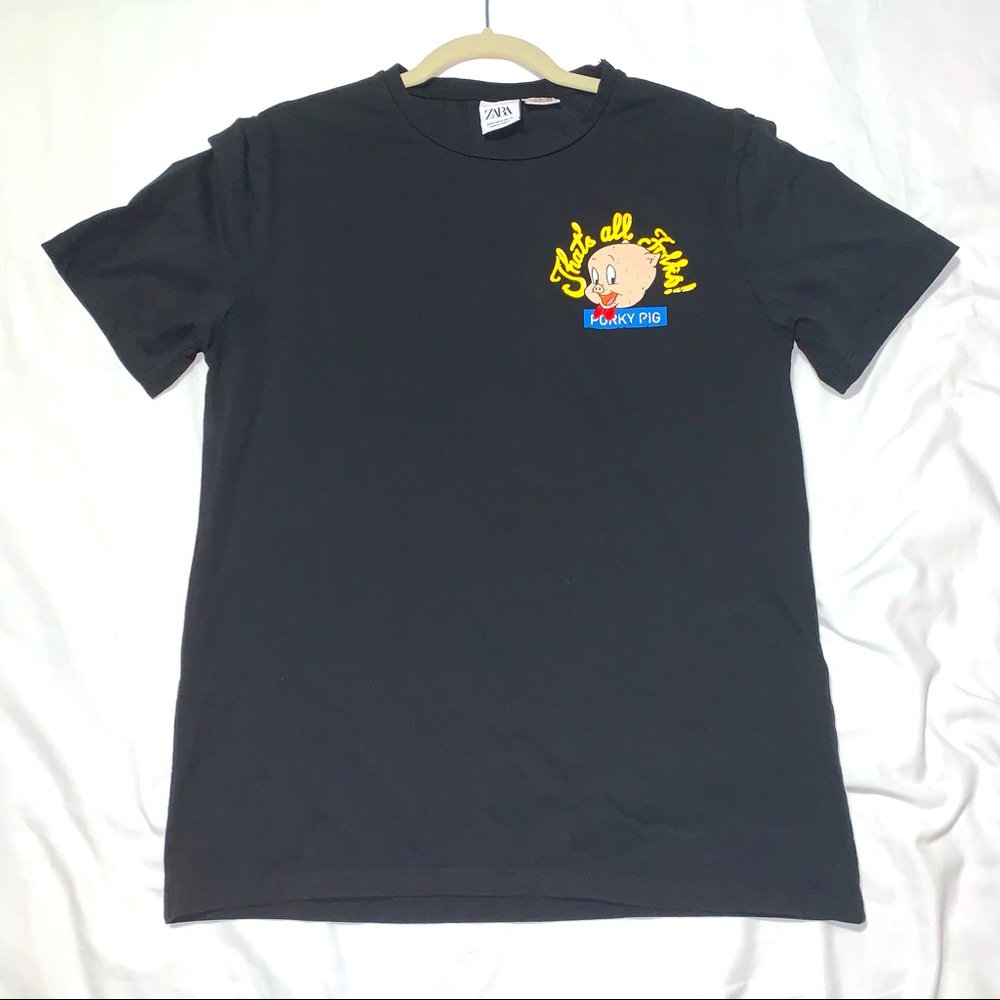 Zara Looney Tunes Porky Pig T-Shirt